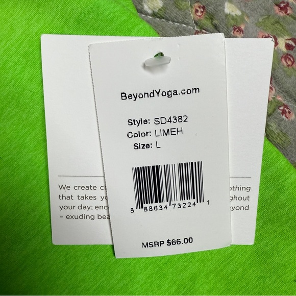 Beyond Yoga Neon Green Sports Bra - Picture 2 of 4